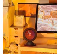 1 pièce Lampe de coucher de soleil LED, Projecteur de coucher de soleil, Mini lampe d'ambiance de projection créative, Convient pour la photographie, les selfies, la décoration de la maison et de la c