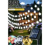 1 pièce Lampe de jardin solaire, lampe de jardin solaire extérieure, étanche, 20/50/100 LED, guirlande lumineuse boule de cristal solaire extérieure, 8 modes, convient pour le jardin, la pelouse, la c