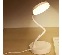 1 pièce Lampe de nuit d'ambiance LED | Design col de cygne | Rotative à 360° | Équipée d'un câble USB | Alimentée par USB | Interrupteur à bouton | 3 couleurs réglables | Gradation continue | Convient