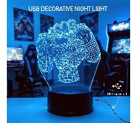 1 pièce Lampe de nuit LED pour manette de jeu, alimentée par USB, lampe de décoration d'ambiance, lampe de chevet à lueur douce, convient pour le bureau, la chambre, le salon, la décoration de bar, ex