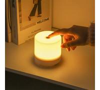 1 Pièce Lampe De Nuit Led Rechargeable À Contrôle Tactile, Avec Cordon Usb, 3 Couleurs Et Gradation Continue, Lampe De Chevet Pour Chambre À Coucher, Lecture, Étude Et Autres Taille UniqueABS