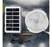 1 pièce Lampe de patio solaire sans fil, matériau ABS avec batterie 18650 haute capacité intégrée, télécommande LED avec minuterie, recharge solaire, lampe de plafond intérieure/extérieure pour balcon