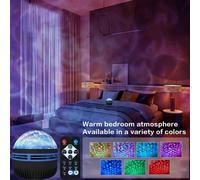 1 pièce Lampe de projection du ciel étoilé à vagues/aurores, alimentée par USB, décoration de scène de fête RVB, lampe de bureau d'ambiance LED, lampe de projection de décoration intérieure, lampe de