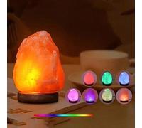 1 pièce Lampe de sel de l'Himalaya, lampe de sel en cristal LED, veilleuse, alimentée par USB, veilleuse pour chambre d'enfant, aide au sommeil pour la chambre, décoration de fête, décoration de maiso