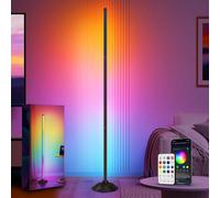 1 pièce Lampe de sol d'angle RGBIC de 48 pouces pour la décoration de la maison, hauteur réglable, plug and play, éclairage d'ambiance à changement de couleur avec application, télécommande et boîtier