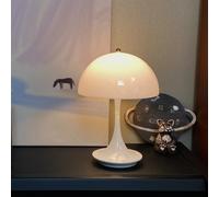 1 pièce Lampe de table de chevet, lampe de bureau moderne, petite lampe fleur de lotus, lampe champignon LED à température de couleur tri-réglable et intensité variable, lampe d'ambiance portable rech