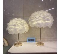 1 pièce Lampe de table rechargeable à plumes, décoration de maison portable sans fil moderne nordique, lampe de chevet romantique pour chambre à coucher, petite veilleuse pour une atmosphère douce + 1