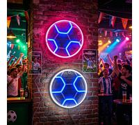 1 pièce Lampe murale décorative en forme de ballon de football LED, alimentée par batterie/USB, convient pour la Coupe du monde, l'Euro, les fêtes, les lumières de fée romantiques, les bars, les salle