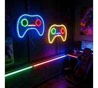 1 pièce Lampe murale décorative en forme de manette de jeu LED personnalisée, alimentée par batterie/USB, pour salle de jeux, thème d'anniversaire, lumière de fée romantique, décoration pour chambre,