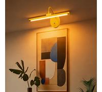 1 pièce Lampe murale intérieure rechargeable, lampe de peinture avec télécommande, 3 températures de couleur et options de gradation, lampe d'ordinateur personnel, lampe d'image sans fil, luminosité e