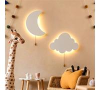 1 pièce Lampe murale nuage flottant, design autoportant ou mural, veilleuse douce alimentée par batterie, convient pour la nurserie, la chambre, le salon, cadeau de décoration intérieure moderne, moti