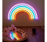 1 Pièce Lampe Néon Arc-en-ciel Pour Décoration De Chambre D'enfant, Lampe D'ambiance De Conte De Fées Romantique Pour La Décoration De La Chambre, Fête D'anniversaire, Mariage, Cadeau Créatif Pour Les