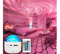 1 pièce Lampe projecteur d'étoiles avec effet de lumières du nord et ciel étoilé tournant, 16 couleurs Projecteur à 360° pour plafond, Lampe d'ambiance LED alimentée par USB pour chambre, salon, atmos
