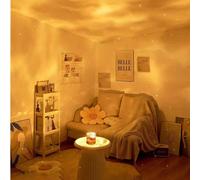 1 pièce Lampe projecteur rotative aux effets de flamme et de vague d'eau, avec plusieurs modes de couleurs, lampe projecteur multifonction pour créer une atmosphère, cadeau romantique parfait pour un 