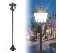 1 Pièce Lampe Solaire LED Extérieure 180 cm avec Piquet de Sol Blanche | lampadaire solaire exterieur，Lanterne de Jardin Solaire Étanche, Lampadaire Solaire pour Allée Terrasse Balcon Lumière