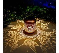 1 pièce Lanterne colibri en métal à énergie solaire, lanterne suspendue/posée imperméable pour l'extérieur avec motif colibri pour paysage de pelouse, lumière pendante/lampe de sol LED ajourée et scul