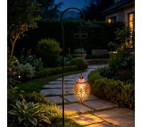1 pièce Lanterne solaire en fer en forme de goutte d'eau - Étanche, crée une belle atmosphère nocturne pour votre jardin - Éclairage extérieur Taille UniqueFer