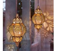 1 pièce Lanterne solaire suspendue pour l'extérieur, lampe marocaine en métal étanche à l'eau, lampe de jardin en fer forgé avec crochet, effet d'ombre décoratif rétro, convient pour le parc, le patio