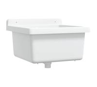 （1 pièce） Lavabo pour montage murale blanc 40 x 40 x 24 cm résine,2.6 kg - Éviers & Plonge hfw366932