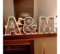 1 pièce Lettre en bois et rotin 13,46 cm/5,31 po A-Z Décoration murale en lettre en bois Artisanat fait main Style bohème Décoration de chambre de bébé Décoration de baby shower Mariage Chambre à couc