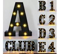 1 pièce Lettre lumineuse décorative d'intérieur noire de 22 cm, lumière de lettre à piles, décoration de fête d'anniversaire 1er, 16e, 18e, 20e, 30e, lumière de numéro à effet de poursuite, décoration