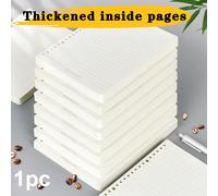 1 pièce, Ligné horizontalement/Ligné en grille, 200 pages, Recharge de papier à feuilles détachables portables, Convient pour classeur à feuilles, Insert de cahier, Utilisation de journal, Convient po