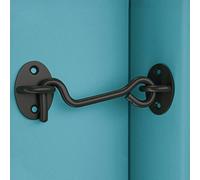 1 pièce Loquet de porte de salle de bain en acier inoxydable noir de 8,5 cm/11,5 cm/16,5 cm, verrou de porte de pièce rétro, verrou coulissant de porte simple, convient pour les portes de placard, les