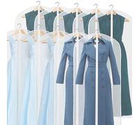 1 pièce/Lot de 5 pièces Housse anti-poussière semi-transparente, Housse anti-poussière pour portant à vêtements, Lavable pour la maison, Sac de rangement pour veste/costume, Housse anti-poussière pour