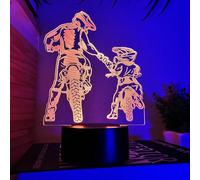 1 pièce Lumière de nuit LED en acrylique créative de moto, lampe décorative à changement de 7 couleurs USB pour chambre à coucher, cadeau pour ami passionné de moto Taille UniqueABS