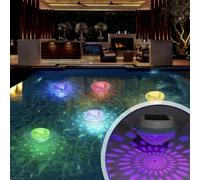1 pièce Lumière de piscine LED alimentée par énergie solaire en forme de pêche, Lumière de piscine flottante 7 couleurs, Lumière sous-marine, Lumière d'aquarium, Lumière de décoration de jardin, Lumiè