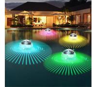 1 pièce Lumière flottante solaire d'extérieur, Lumière boule magique, Lumière de décoration de cour, Lumière de paysage de piscine, RGB, Peut être utilisée pour la décoration étanche des piscines de n