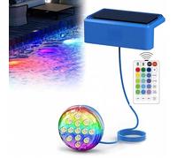 1 Pièce Lumière LED Submersible, Énergie Solaire, Avec Télécommande RVB Couleur Eclairage de Décoration pour Bassin/Vase/Piscine