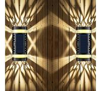 1 pièce Lumière murale à LED alimentée par énergie solaire, lampe murale décorative extérieure avec motif découpé étanche, avec double commande de l'éclairage, convient pour le jardin extérieur, la vi