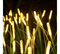 1 pièce Lumières de jardin solaires 10LED/8LED/6LED, Lumières de chemin solaires, Lumières de sol de jardin solaires, Lumières de roseaux de bassin d'extérieur, Lumières décoratives de bassin d'extéri