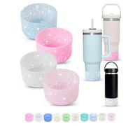 1 pièce Manchon de protection en silicone pailleté pour le fond de tasse, couvercle de base de bouteille d'eau antidérapant et anti-rayures, diamètre 2,8-2,95 pouces, convient aux gobelets 12-24 oz &