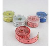 1 pièce Mètre À Ruban De Couleur Aléatoire Moderne Couture , Réversible Doux Pour DIY Couture Taille Unique,2 pièces,Ajouter 1 paire de ciseaux pliantsPolychlorures de vinyle