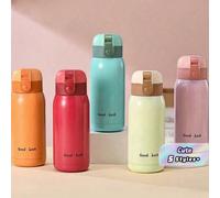 1 pièce Mini bouteille isotherme, bouteille d'eau isotherme, gobelet isotherme de voyage, pour boissons chaudes et froides, pour l'été et l'hiver 200ml,350mlBlocs de couleur,LettresAcier inoxydable