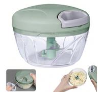 1 Pièce Mini Hachoir Manuel À L'ail Vert De 500 Ml Avec Poignée De Cordon De Traction, Convient Pour Hacher L'ail, L'oignon, Le Gingembre Et Le Chili, Etc. Taille UniqueABS
