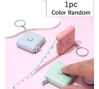1 pièce Mini mètre à ruban rétractable avec porte-clés, double échelle pour la mesure du corps, la couture et le DIY, 1,5 m, convient pour l'appartement, la rentrée scolaire, l'usage quotidien et les 