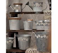 1 pièce Mini pot de fleurs en fer rétro gaufré - Vase en fer de bureau, seau de plantation en fer (convient pour la cour et le balcon), pour petites plantes, décoration de jardin et de maison extérieu