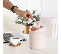 1 pièce Mini poubelle ronde suspendue, design compact et gain de place pour la maison, le bureau, la cuisine, la salle de bain. Poubelle ménagère durable et facile à nettoyer, surface lisse moderne po