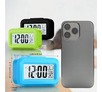 1 pièce Mini réveil de bureau, veilleuse de chevet intelligente pour étudiant, petite horloge numérique, minuterie électronique, son doux bleu,Blanc,noir,rose,vertABS