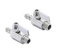 1 pièce Mini vanne à bille inox 2 voies | 8/10/12mm barbelé 1/8-1/2 mâle-femelle kit(1/4",10MM HOSE ID_MALE BSP)