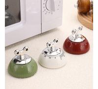 1 pièce Minuterie magnétique de cuisine, minuterie mécanique sans pile, couleur aléatoire vert,rouge,BlancABS