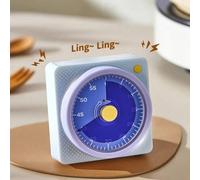 1 pièce Minuterie mécanique magnétique, minuterie de compte à rebours de 60 minutes, convient pour la classe silencieuse, outil de gestion du temps à la maison et à l'école, minuterie de cuisine pour 