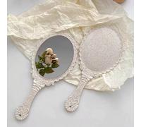 1 pièce Miroir à main rétro motif cœur, miroir de vanité, décoration de maison pour salon, chambre à coucher, salle de bain. Accessoires pour voyages, mariages, fêtes, anniversaires, cadeaux pour homm