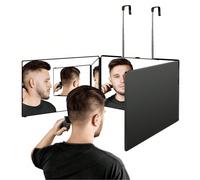 1 pièce Miroir de barbier professionnel pliable - Réglable à 3 voies 360°, utilisation multifonctionnelle, convient pour la coupe de cheveux, le rasage, le toilettage, le nettoyage du visage, le maqui