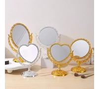 1 pièce Miroir de coiffeuse vintage de style princesse, miroir de maquillage de table, miroir de beauté haute définition, double face, style palais, cadeaux, voyage, articles bon marché, accessoire de