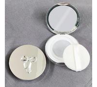 1 pièce Miroir de maquillage compact de voyage rond avec décoration de papillon, étui à bouffée de poudre de maquillage ultra fin et rechargeable pour 5g, maquillage, pas cher, décoration de chambre,