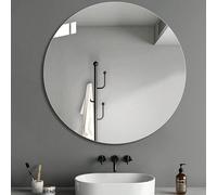 1 pièce Miroir décoratif rond et 5 pièces set de miroirs ronds décoratifs, autocollants muraux de miroirs non en verre, grands disques de miroirs ronds transparents en acrylique, convient pour la sall